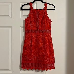 Red topshop cocktail dress